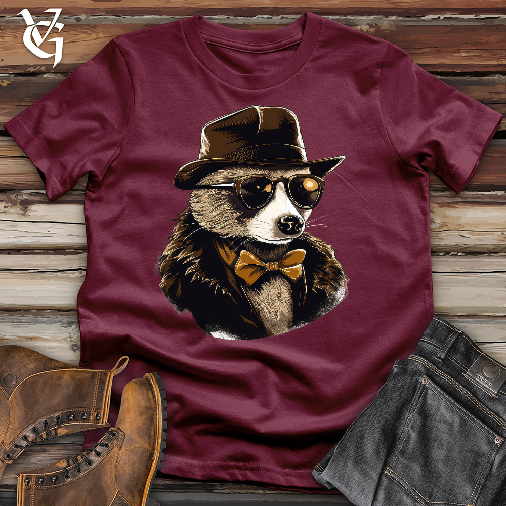 Viking Goods Stylish Badger Cotton Tee Maroon / L