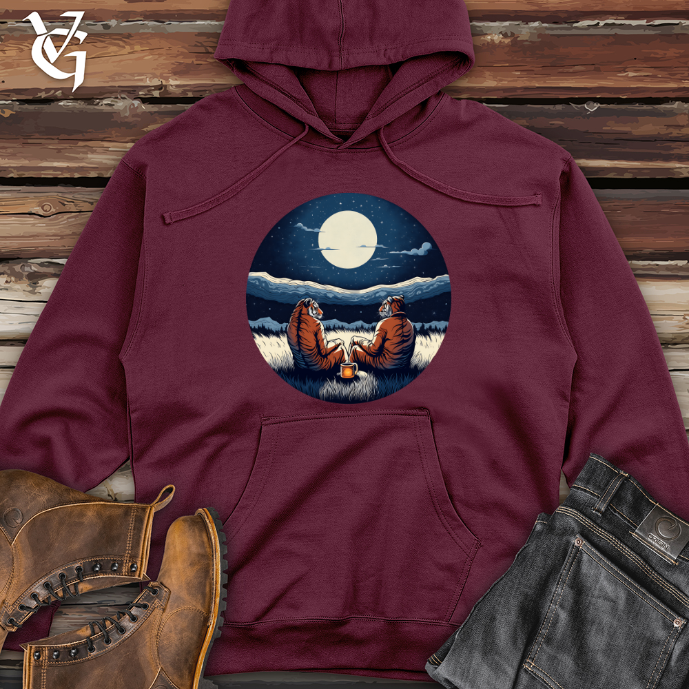 Viking Goods Tigers Moonlight Serenity Midweight Hooded Sweatshirt Maroon / L