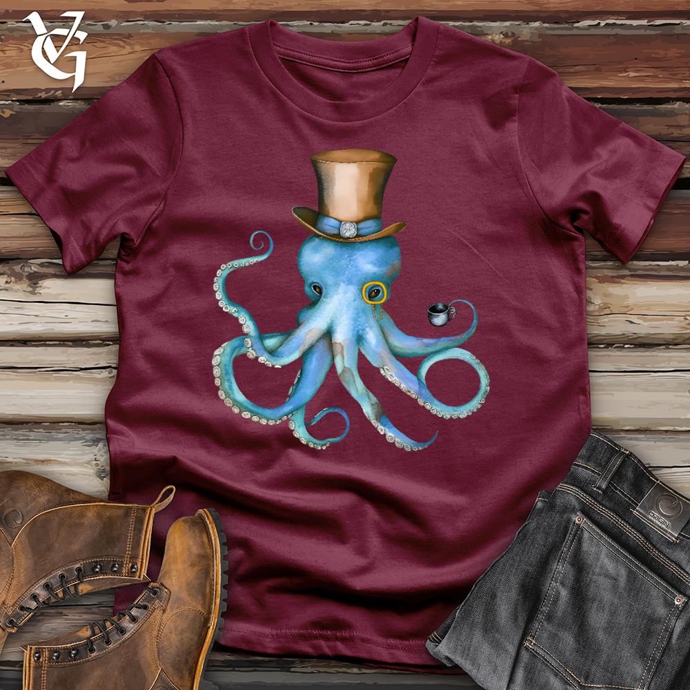 Viking Goods Top Hat Octopus Softstyle Tee Maroon / L