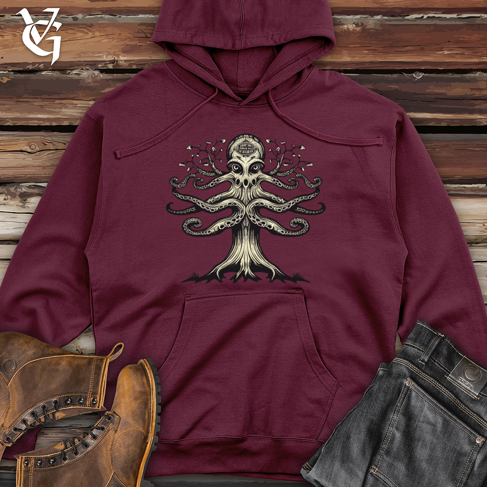 Viking Goods Tree Top Balancer Octopus Midweight Hooded Sweatshirt Maroon / L