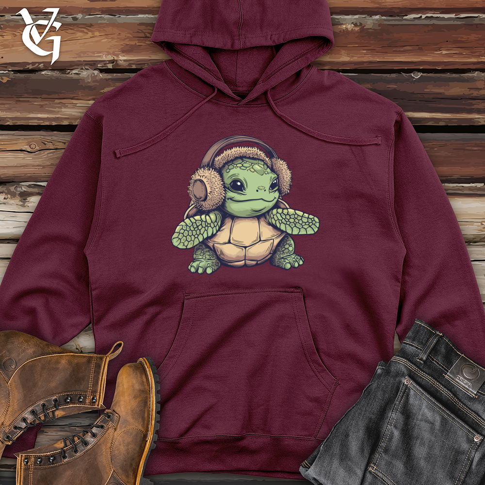 Viking Goods Turtle Cozy Earflaps Midweight Hooded Sweatshirt Maroon / L
