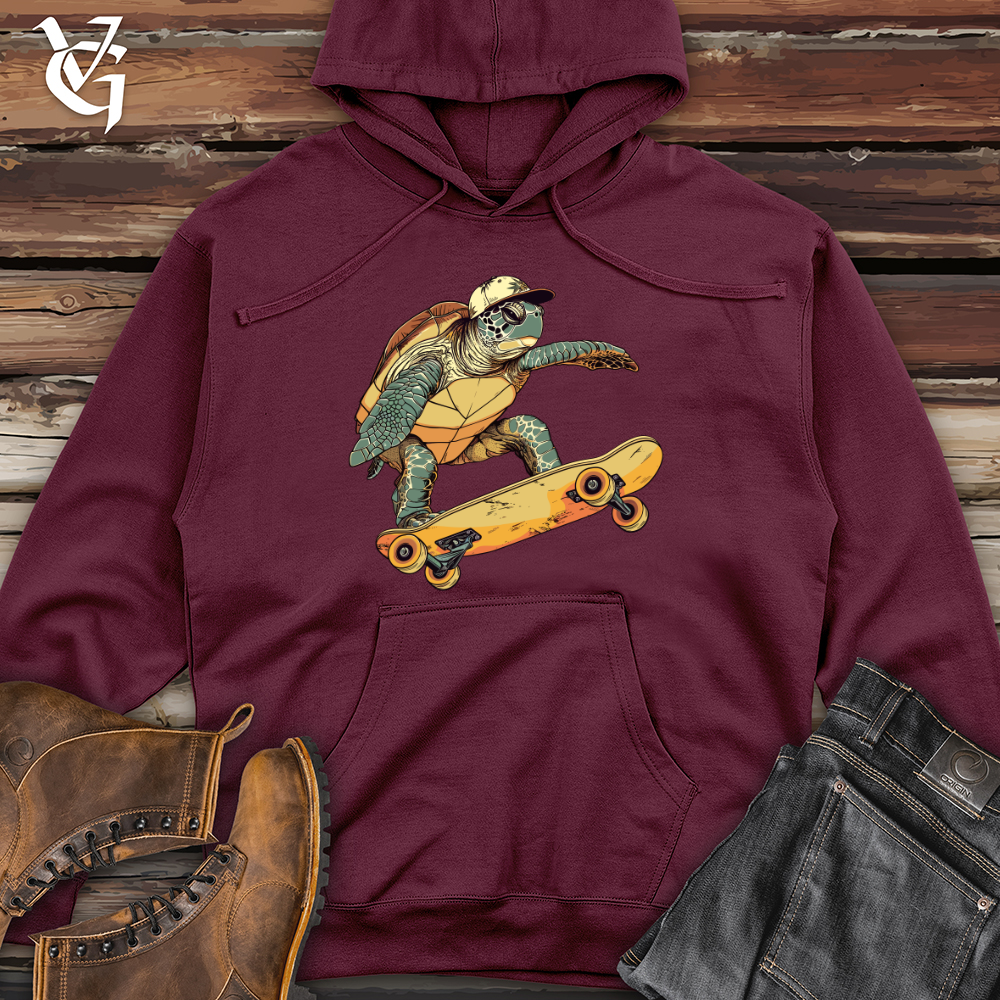 Turtle Skateboarder Groove Hoodie Shell arious Skater Style Viking Goods Company