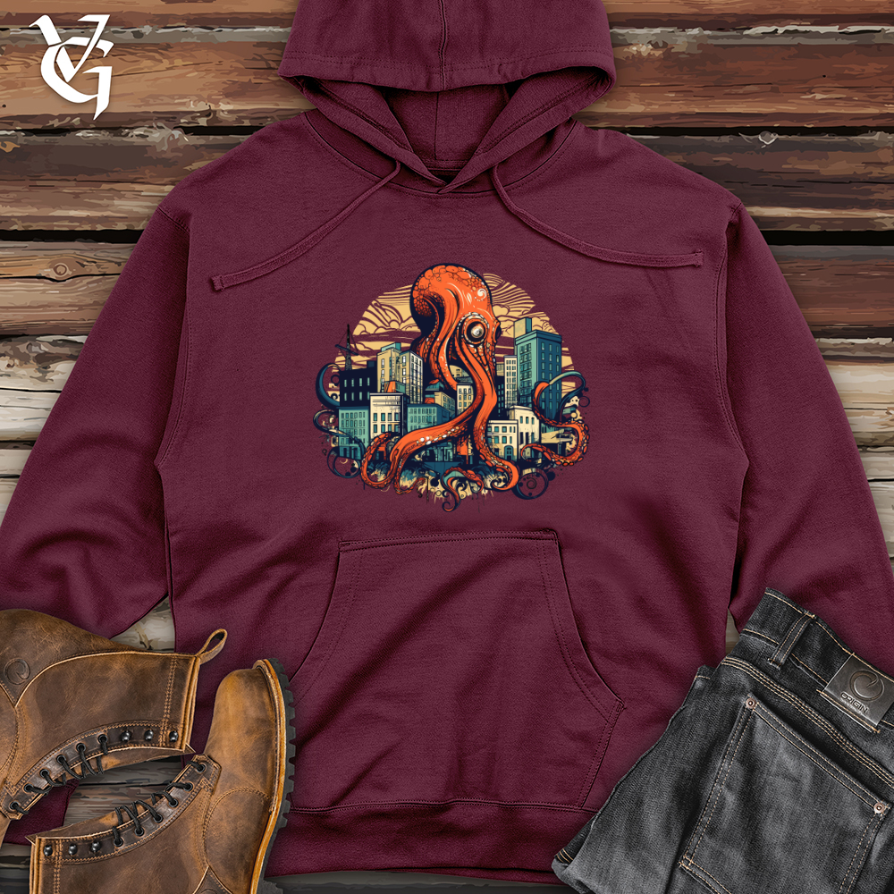 Viking Goods Urban Kraken Midweight Hooded Sweatshirt Maroon / L