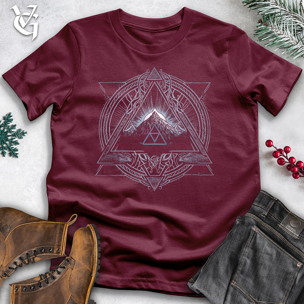 Viking Goods Valknut Te Norse Mystry Cotton Tee Maroon / L