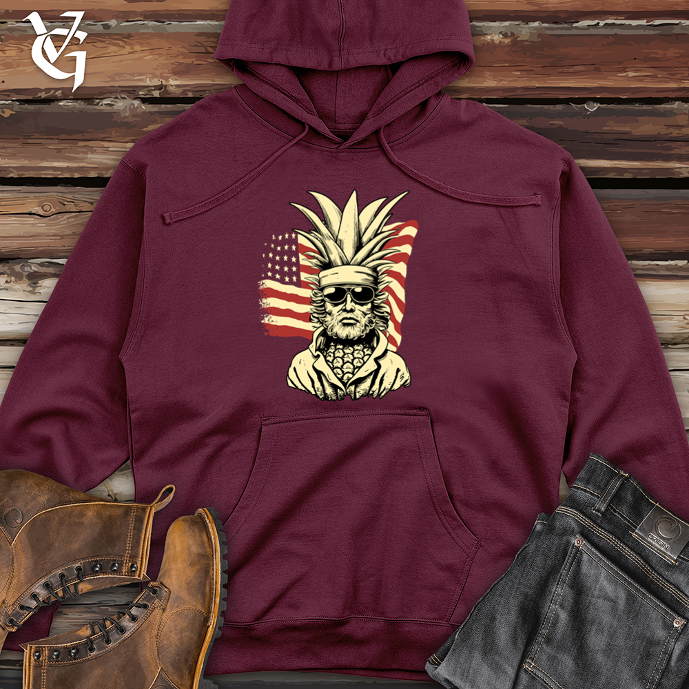 Viking Goods Vintage Army Pineapple Midweight Hooded Sweatshirt Maroon / L