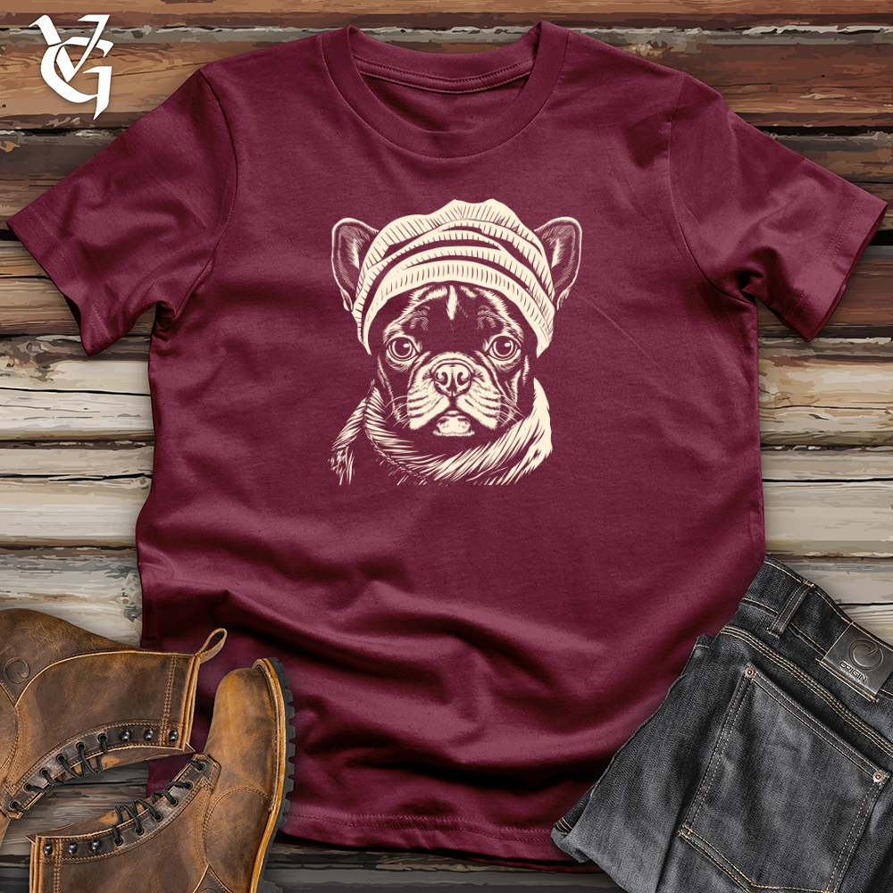 Viking Goods Vintage Beanie Frenchie Softstyle Tee Maroon / L