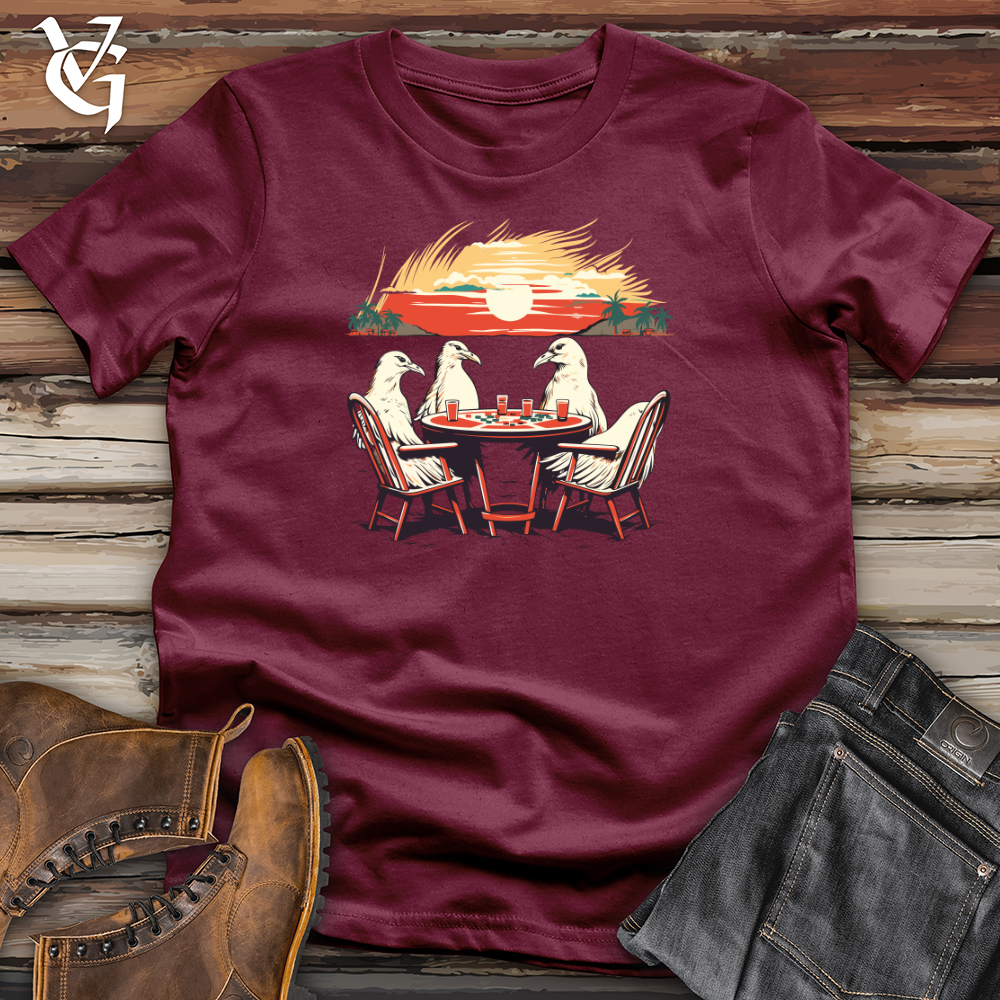 Viking Goods Vintage Poker Birds Softstyle Tee Maroon / L