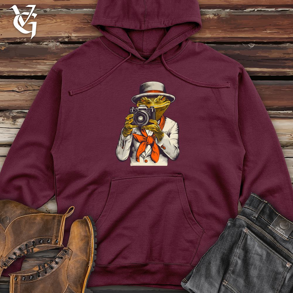 Viking Goods Vintage Snapshots Lizard Midweight Hooded Sweatshirt Maroon / L