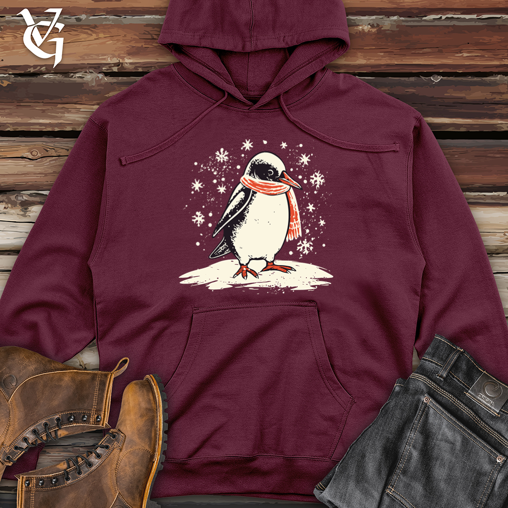 Viking Goods Vintage Snowy Penguin Midweight Hooded Sweatshirt Maroon / L