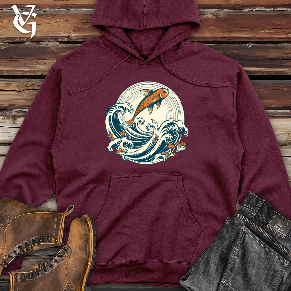 Viking Goods Whimsurfing Wave Rider Midweight Hooded Sweatshirt Maroon / L