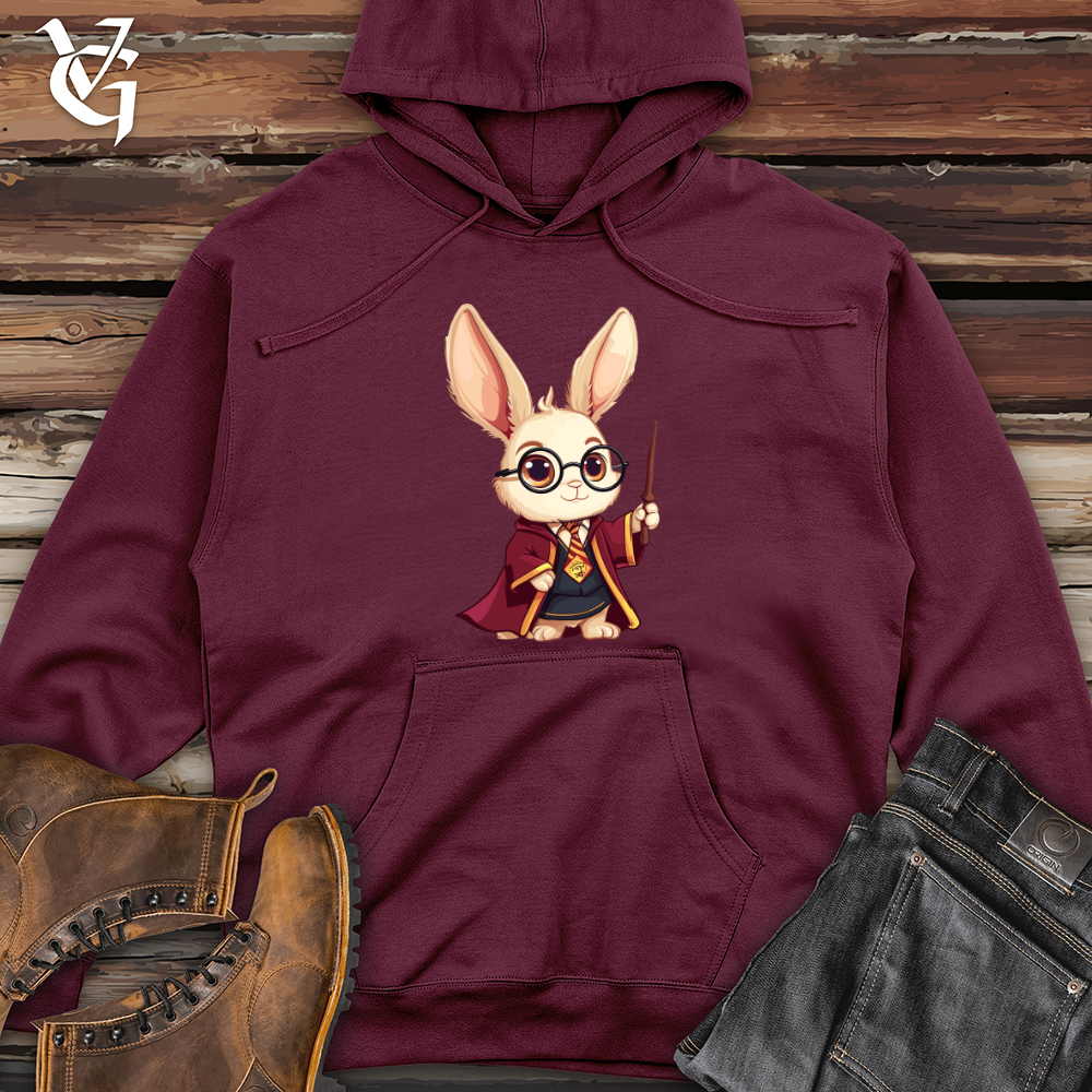 Viking Goods Wizard Bunny Charm Midweight Hooded Sweatshirt Maroon / L