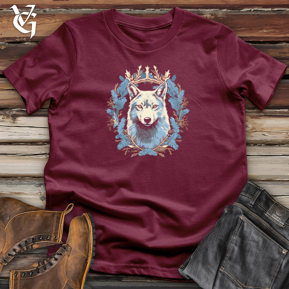 Viking Goods Wolf Winter Majesty Softstyle Tee Maroon / L