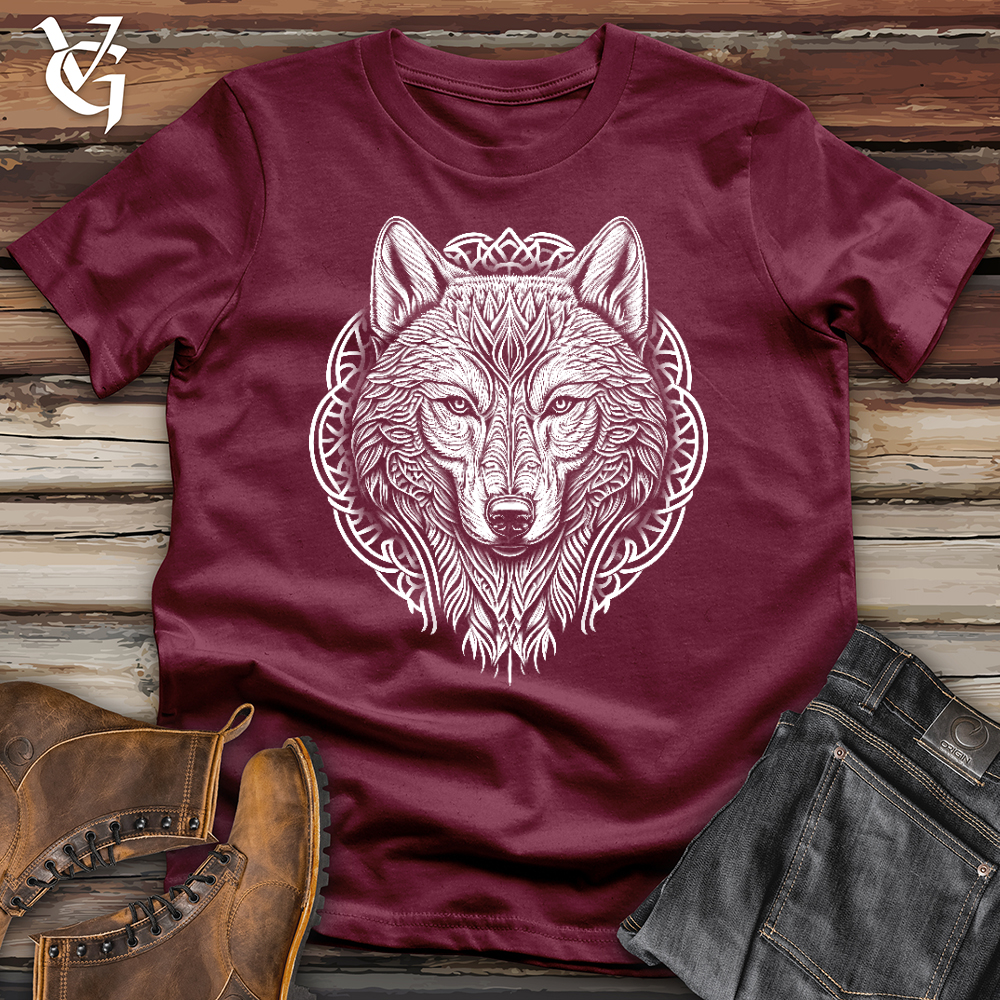 Viking Goods Wolf Wisdom Head Softstyle Tee Maroon / L