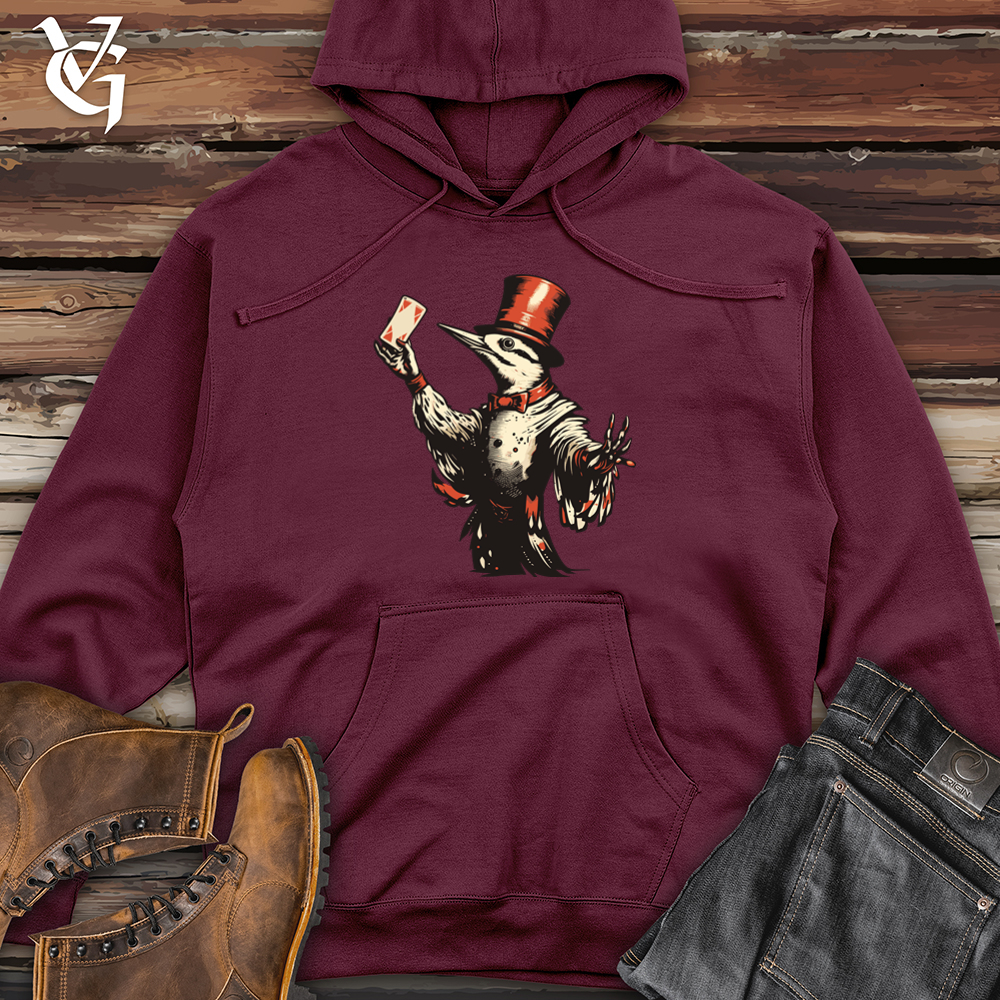 Viking Goods Woodpecker Magic Show Midweight Hooded Sweatshirt Maroon / L