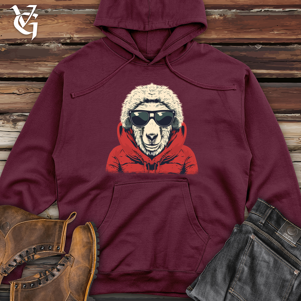 Viking Goods Wooly Sheep Beanie Midweight Hooded Sweatshirt Maroon / L