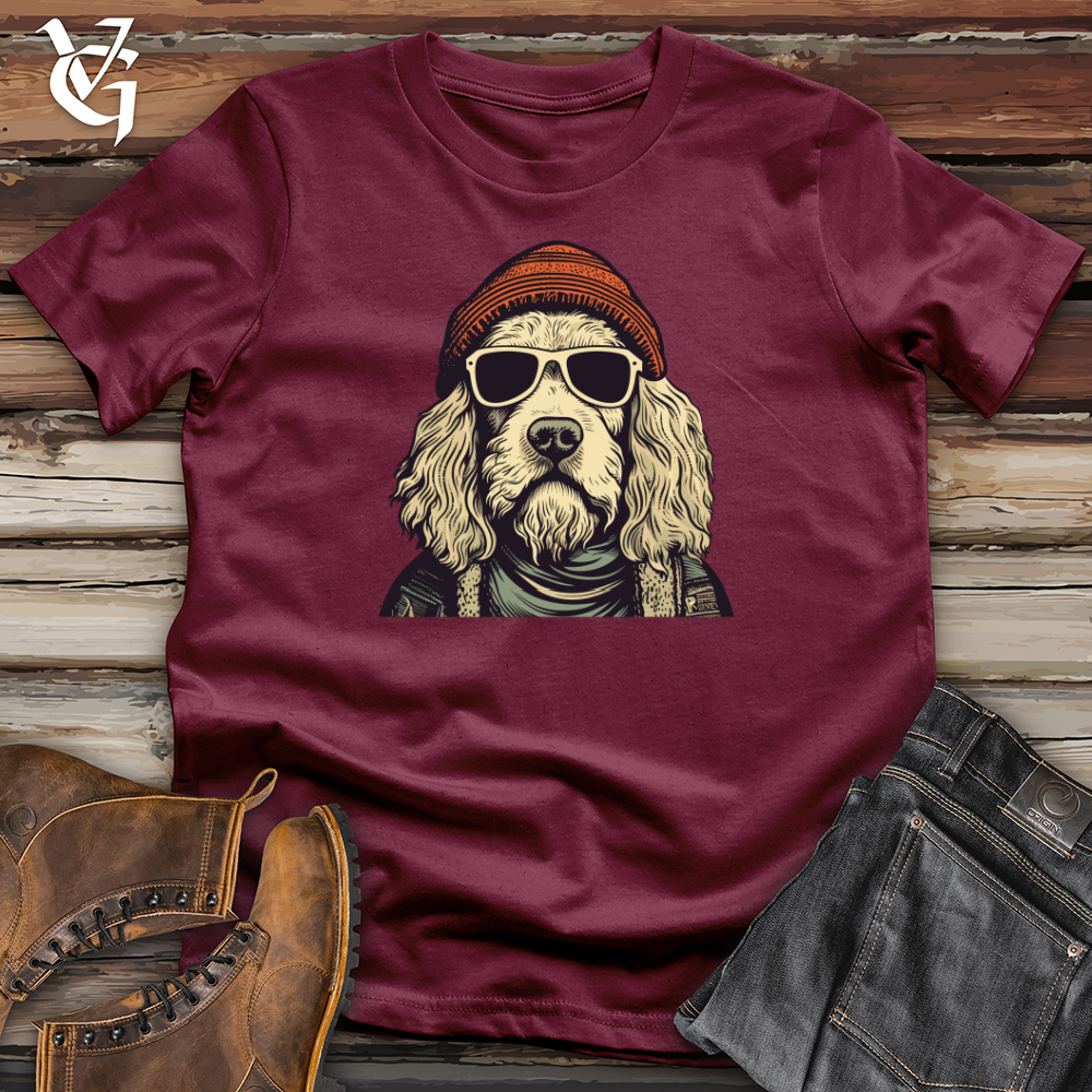 Viking Goods Beanie Rocking Doodle Dog Softstyle Tee Maroon / XS