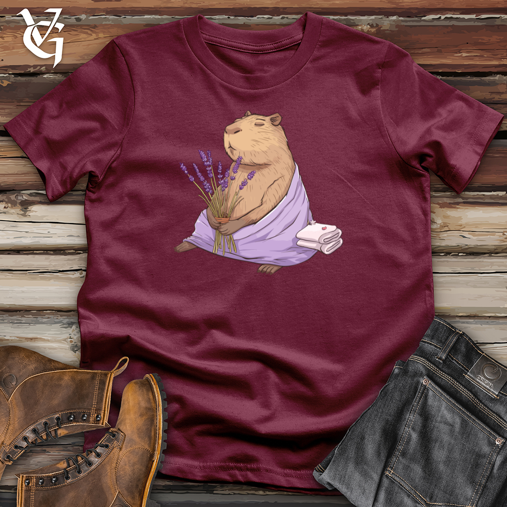 Viking Goods Capybara Lavender Spa Softstyle Tee Maroon / XS