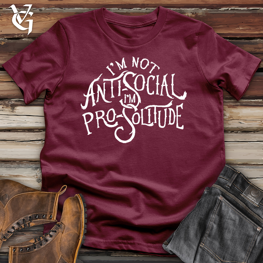 Viking Goods I'm Not Antisocial Softstyle Tee Maroon / XS