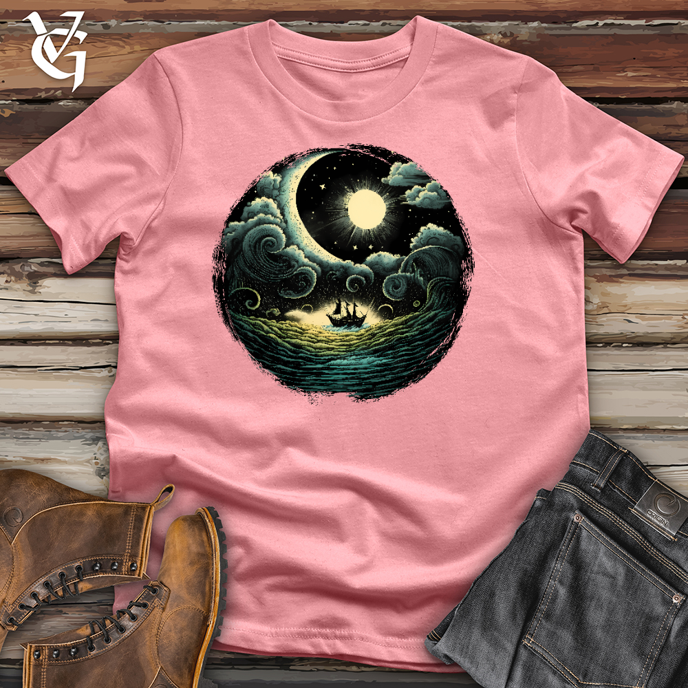 Viking Goods A Boat In The Sea Cotton Tee Mauve / L