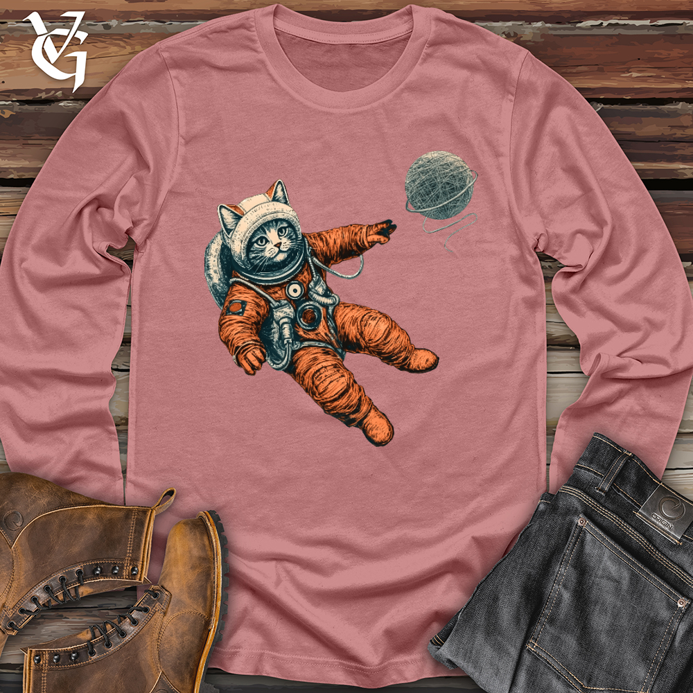 Viking Goods Astronaut Kitty Long Sleeve Mauve / L