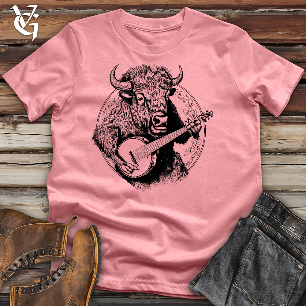 Viking Goods Banjo Bison Cotton Tee Mauve / L
