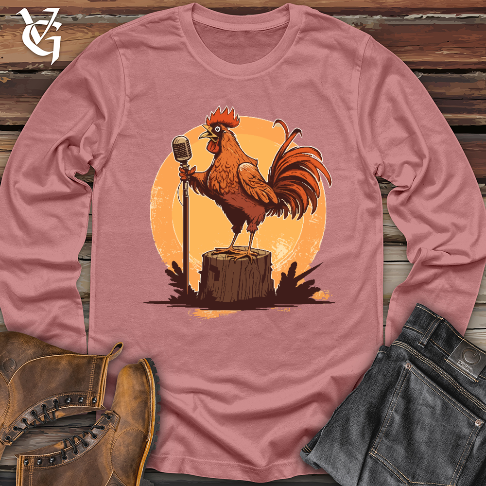 Viking Goods Chicken Rockstar Long Sleeve Mauve / L