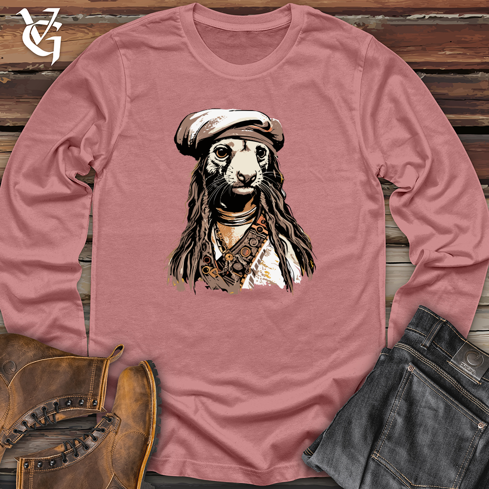 Viking Goods Ferret Pirate Long Sleeve Mauve / L