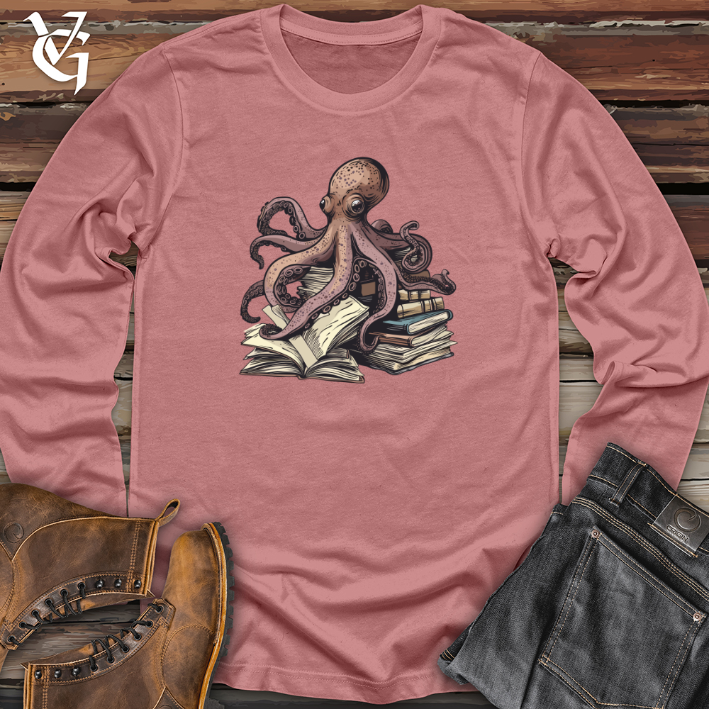 Viking Goods Octopus Book Wisdom Long Sleeve Mauve / L