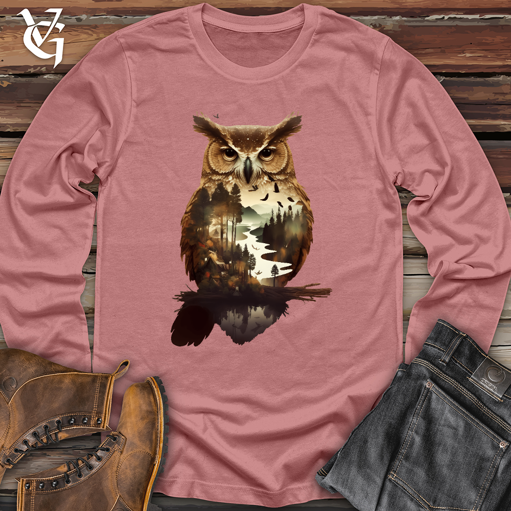 Viking Goods Owl of the River Long Sleeve Mauve / L