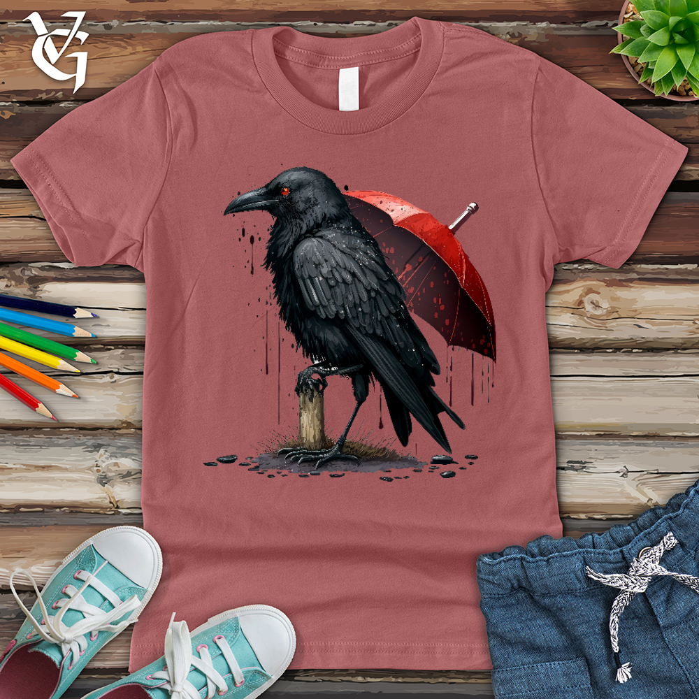 Viking Goods Raven in the Rain Youth Tee Mauve / L