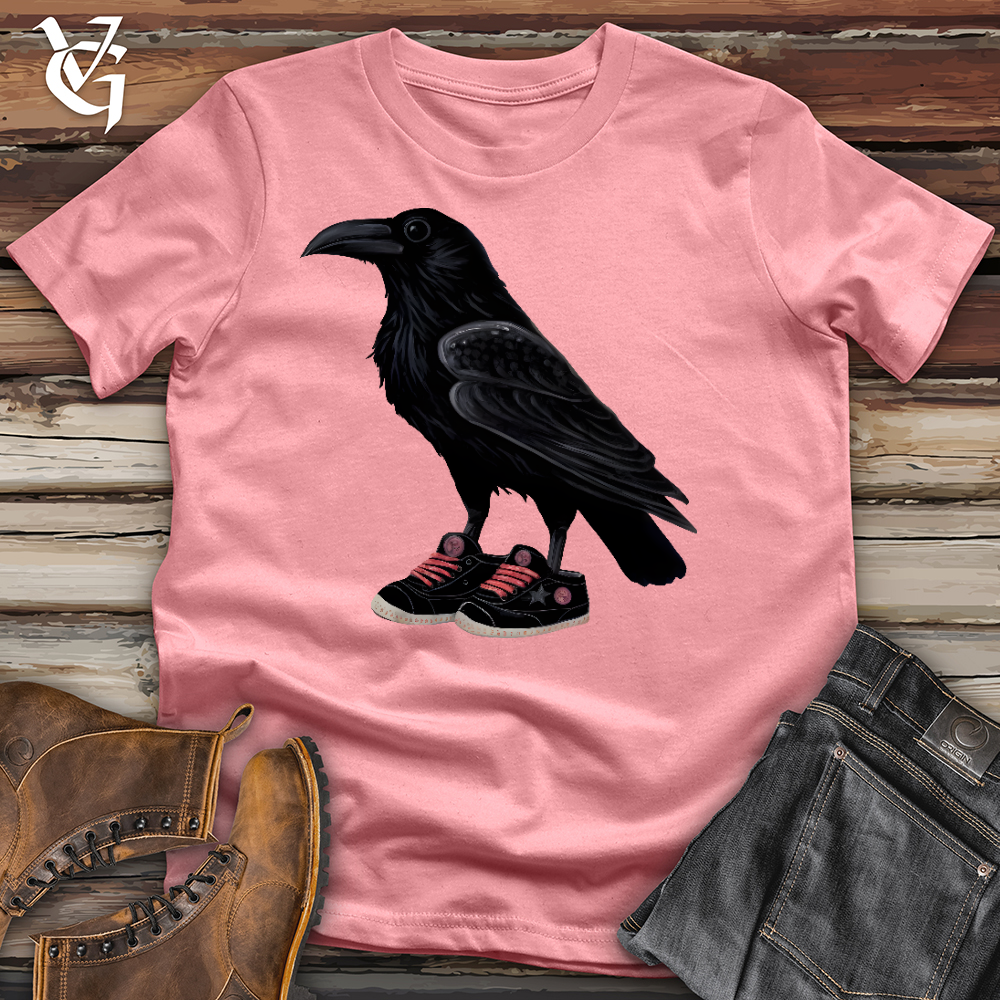 Viking Goods Raven Wearing Sneakers Cotton Tee Mauve / L
