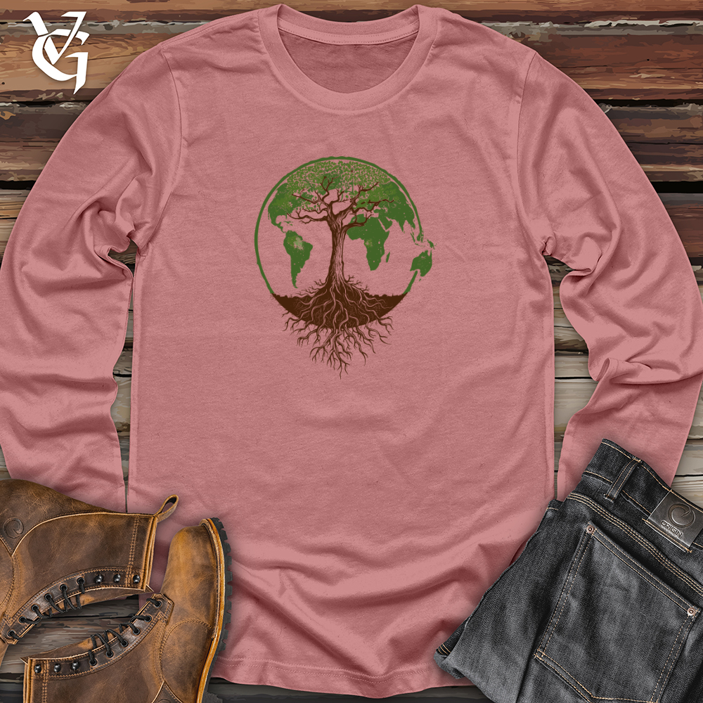 Viking Goods Tree of Life Earth Long Sleeve Mauve / L