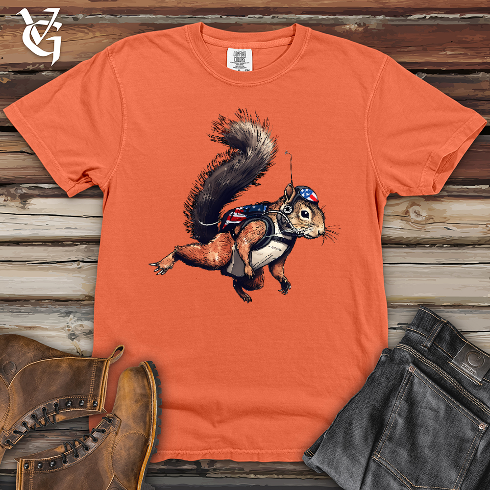 Viking Goods American Skydiving Squirrel Heavy Cotton Comfort Colors Tee Melon / L