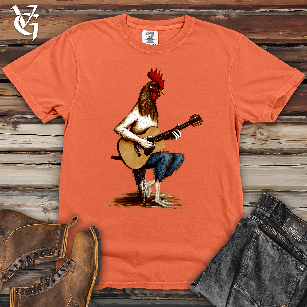 Viking Goods Chicken Guitarist Heavy Cotton Comfort Colors Tee Melon / L