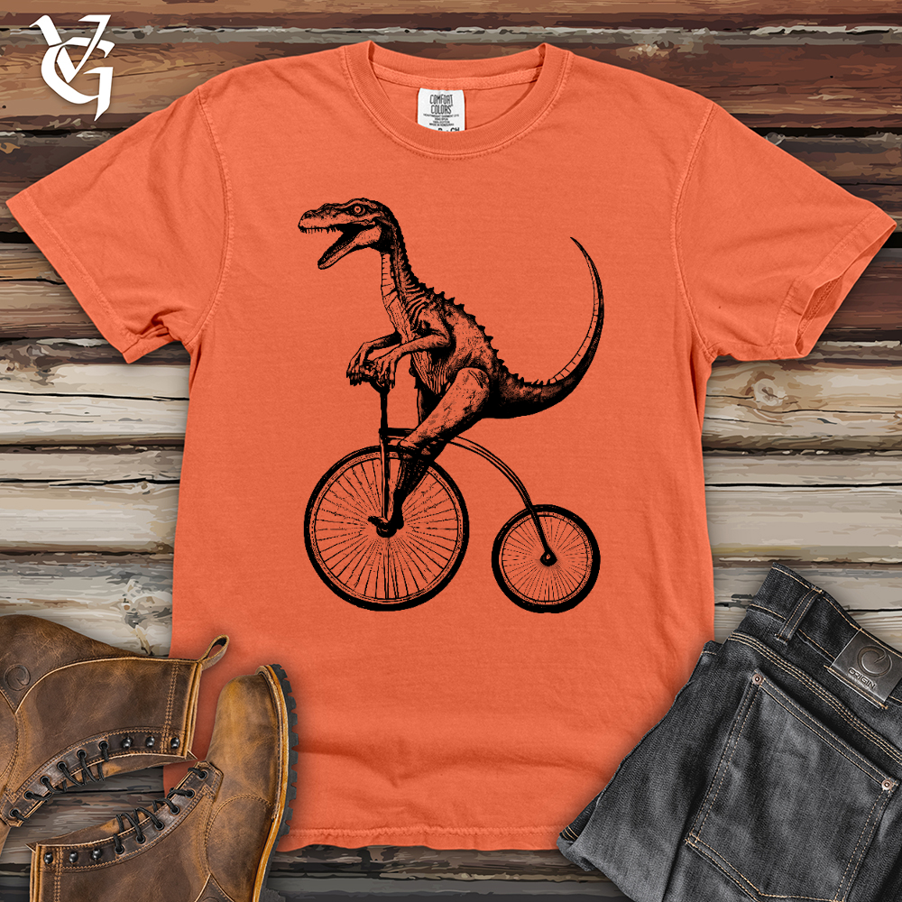 Viking Goods Dinosaur Cyclist Heavy Cotton Comfort Colors Tee Melon / L