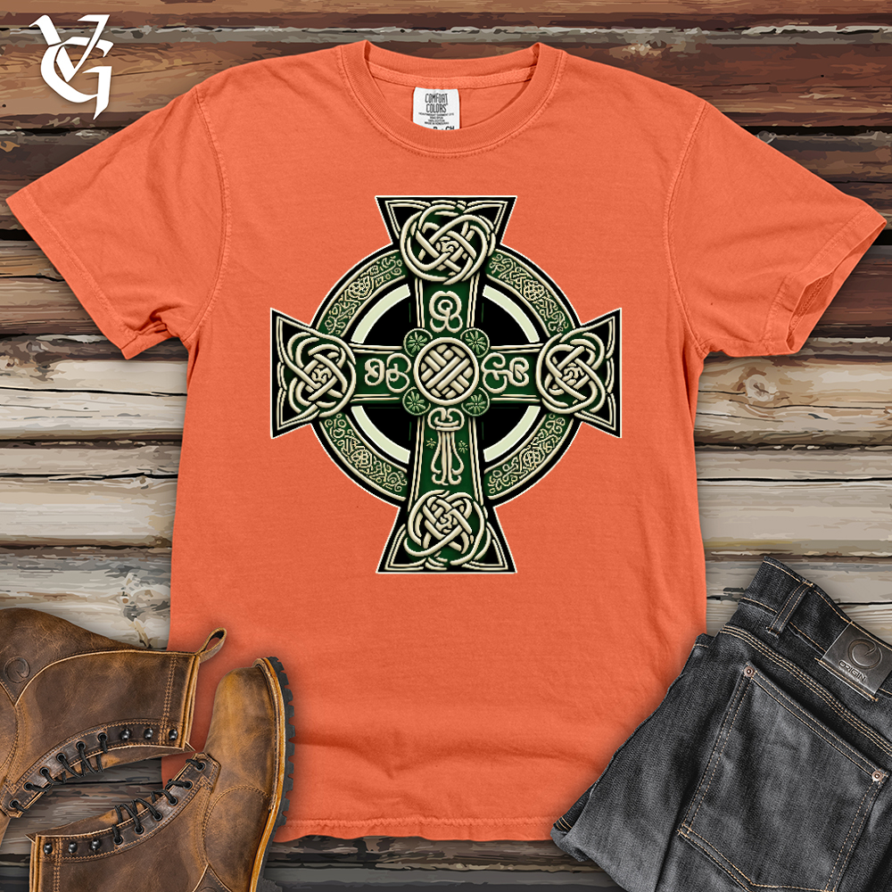 Viking Goods Knotted Celtic Crosses Heavy Cotton Comfort Colors Tee Melon / L