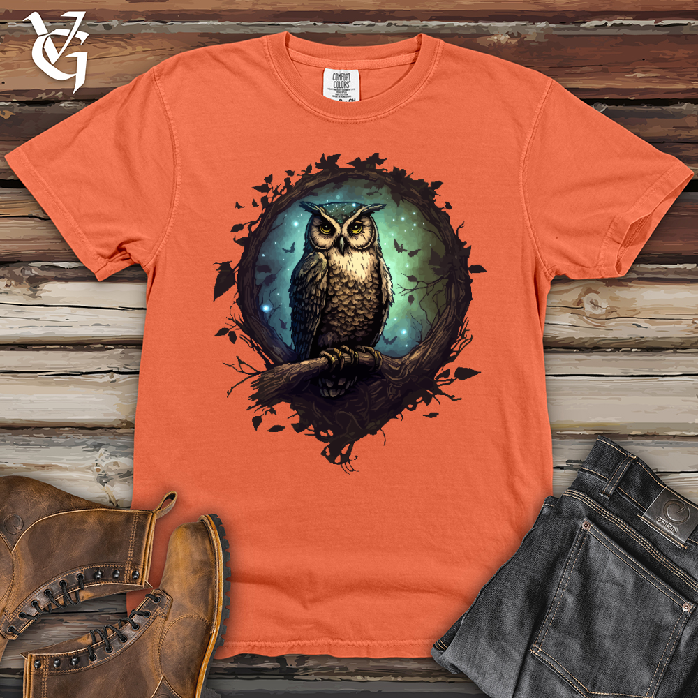 Viking Goods Owl Cosmic Dust Heavy Cotton Comfort Colors Tee Melon / L