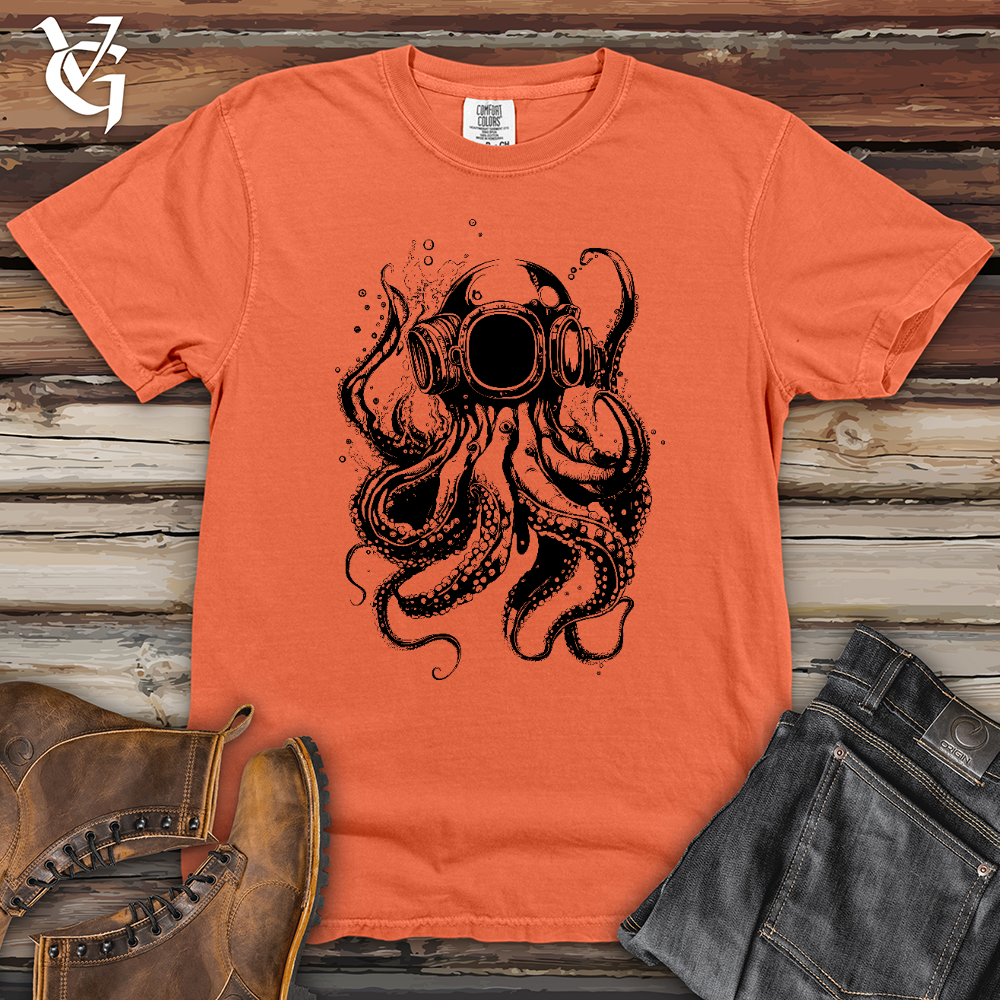 Viking Goods Scuba Octopus Heavy Cotton Comfort Colors Tee Melon / L