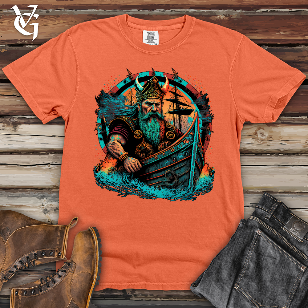 Viking Goods Viking Ship Heavy Cotton Comfort Colors Tee Melon / L