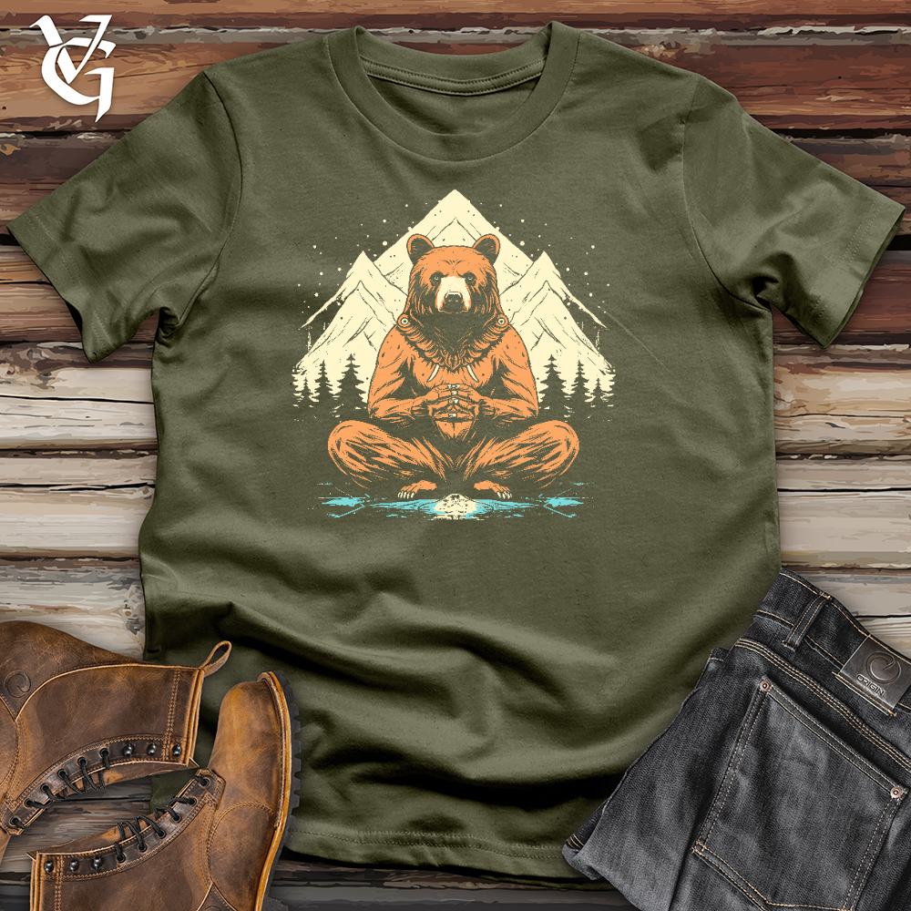 Viking Goods A Bears in Mountain Pose Cotton Tee Military Green / L