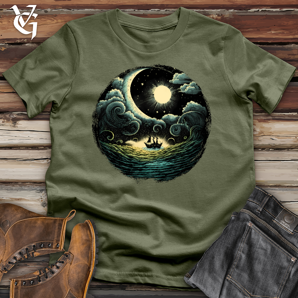 Viking Goods A Boat in the Sea Softstyle Tee Military Green / L