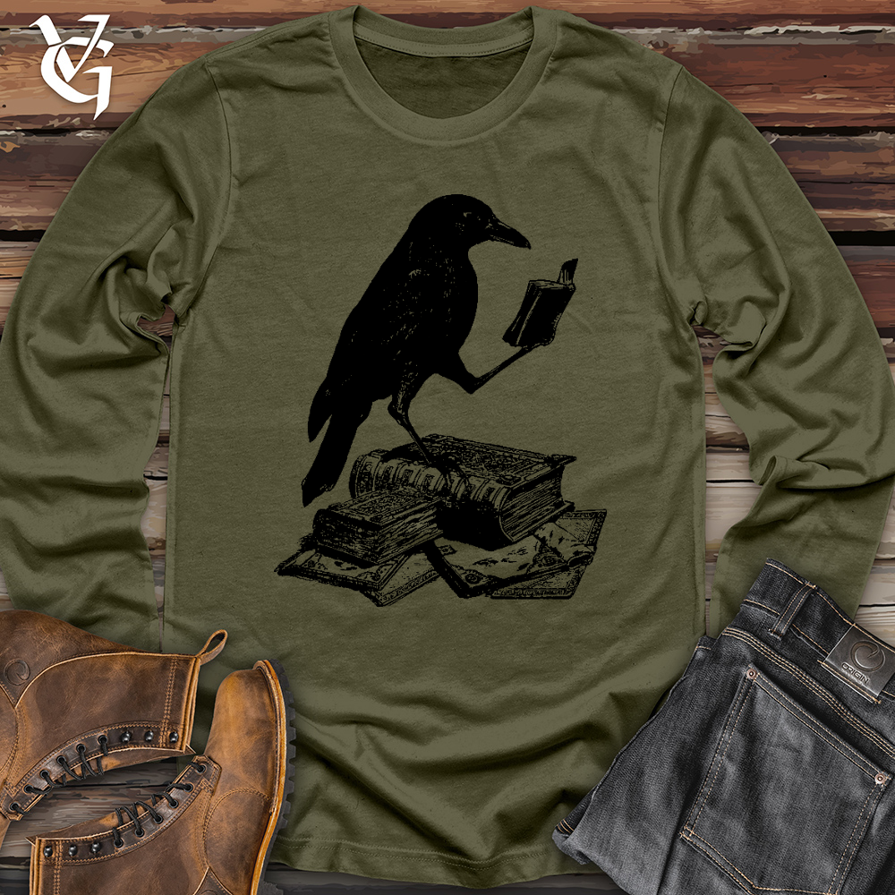 Viking Goods A Little Light Reading Long Sleeve Military Green / L