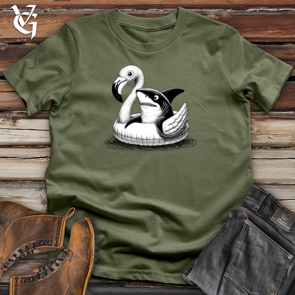 Viking Goods A Shark laying on top of a Flamingo Softstyle Tee Military Green / L