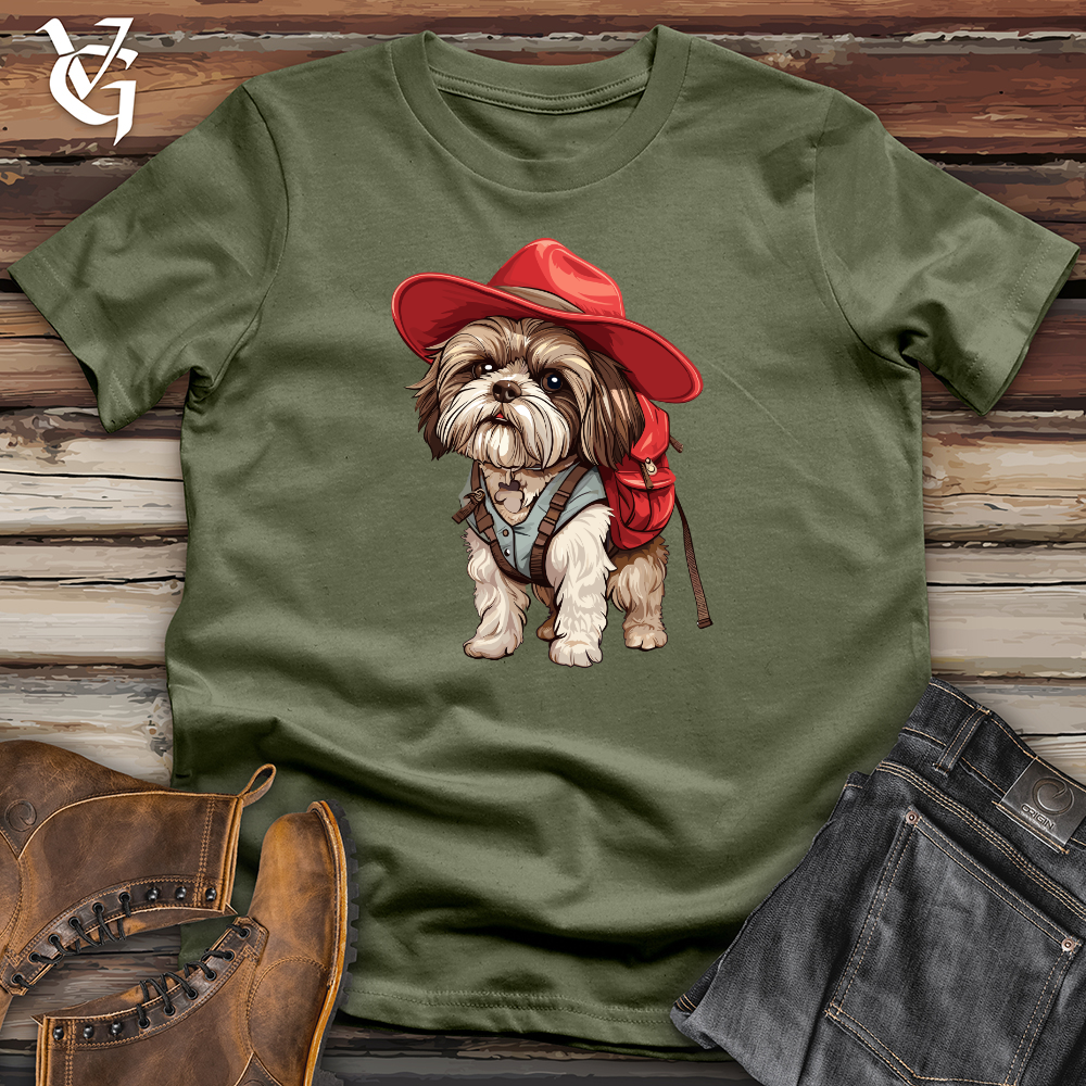 Viking Goods Adventurous Canine Explorer Softstyle Tee Military Green / L