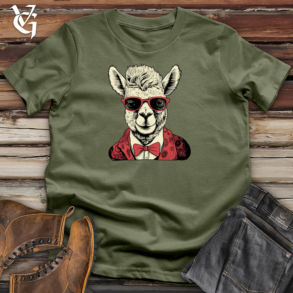 Viking Goods Alpaca High Andes Hipster Appeal Softstyle Tee Military Green / L