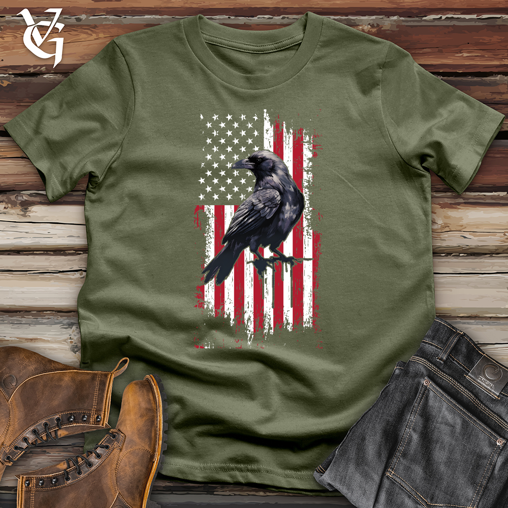 Viking Goods American Crow Softstyle Tee Military Green / L