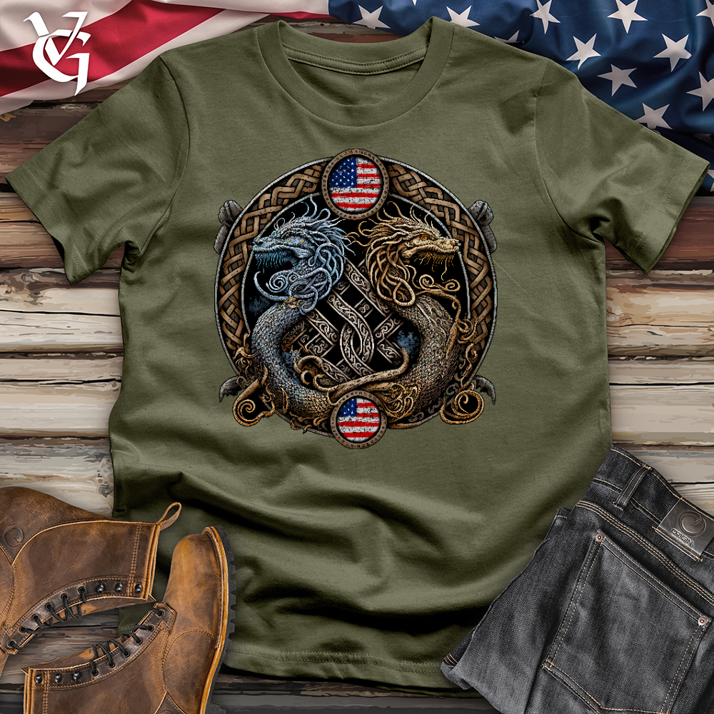 Viking Goods American Dragons Cotton Tee Military Green / L