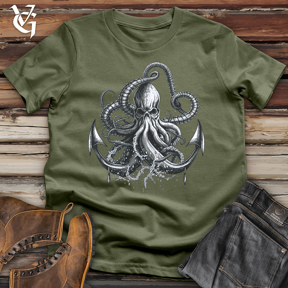 Viking Goods Anchored Octopus Softstyle Tee Military Green / L