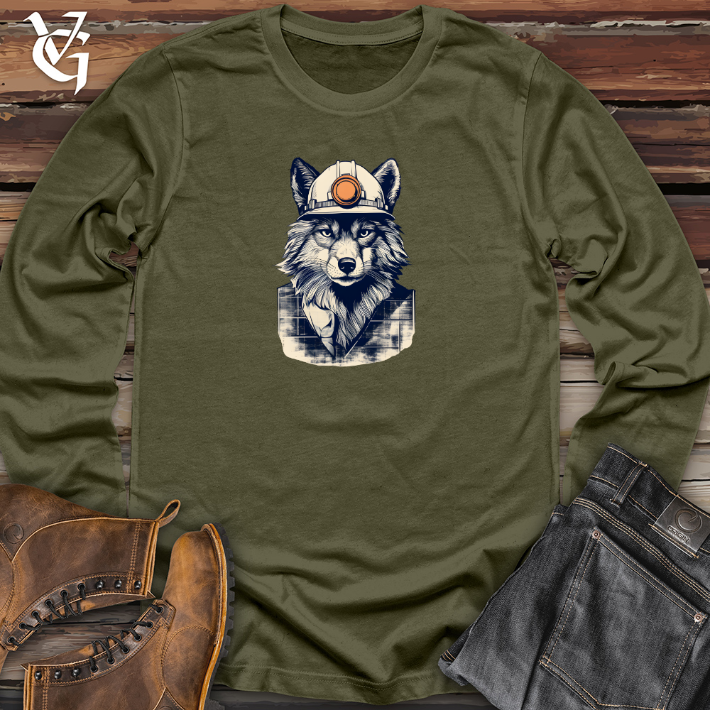 Viking Goods Architectural Howl Blueprint Long Sleeve Military Green / L