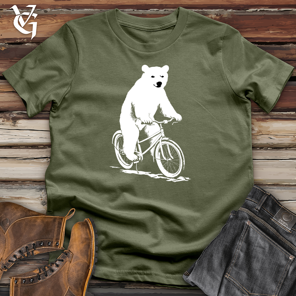 Viking Goods Arctic Cycle Bear Softstyle Tee Military Green / L